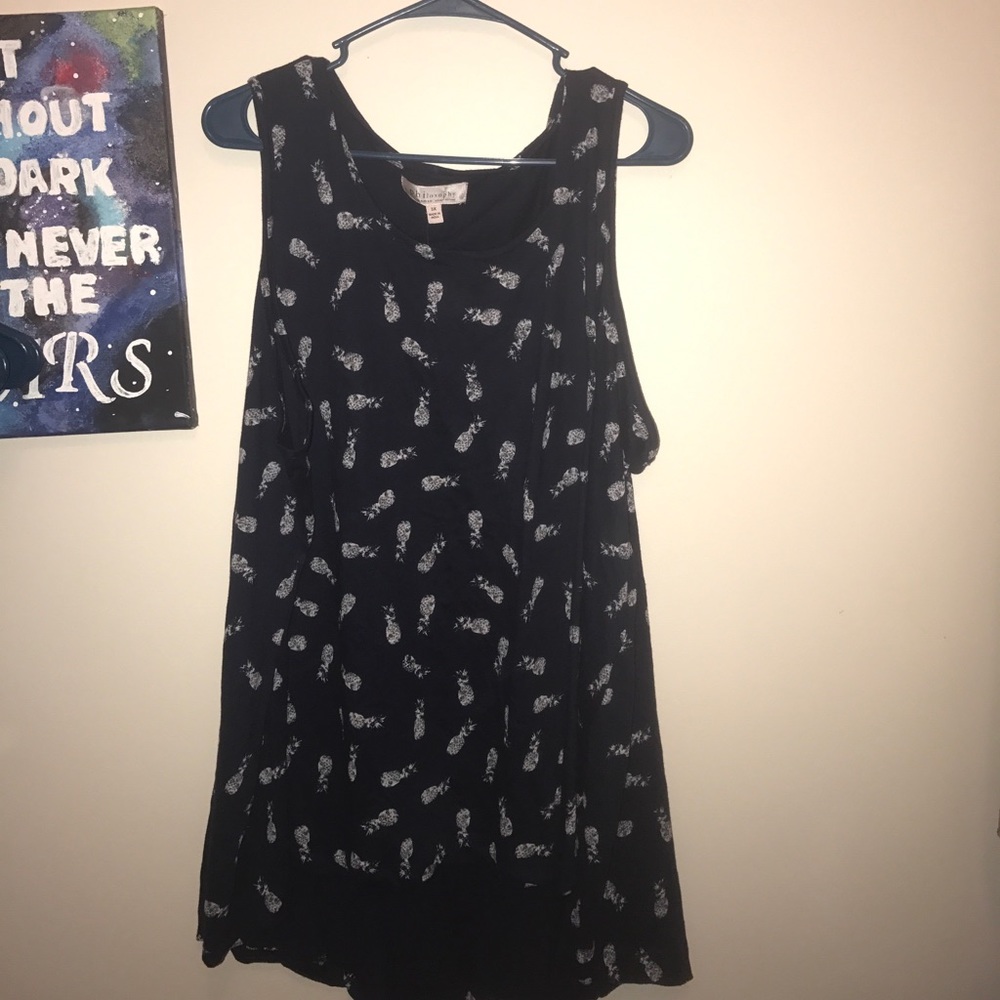 Philosophy Navy Blue Pineapple Tank Top